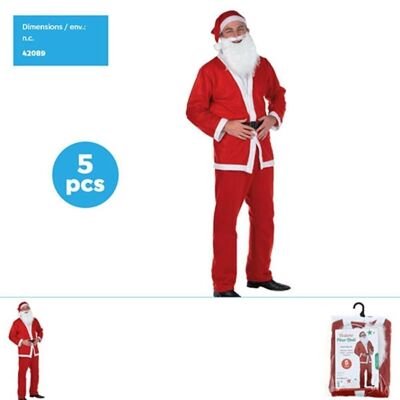 Costume da Babbo Natale 5 Pezzi