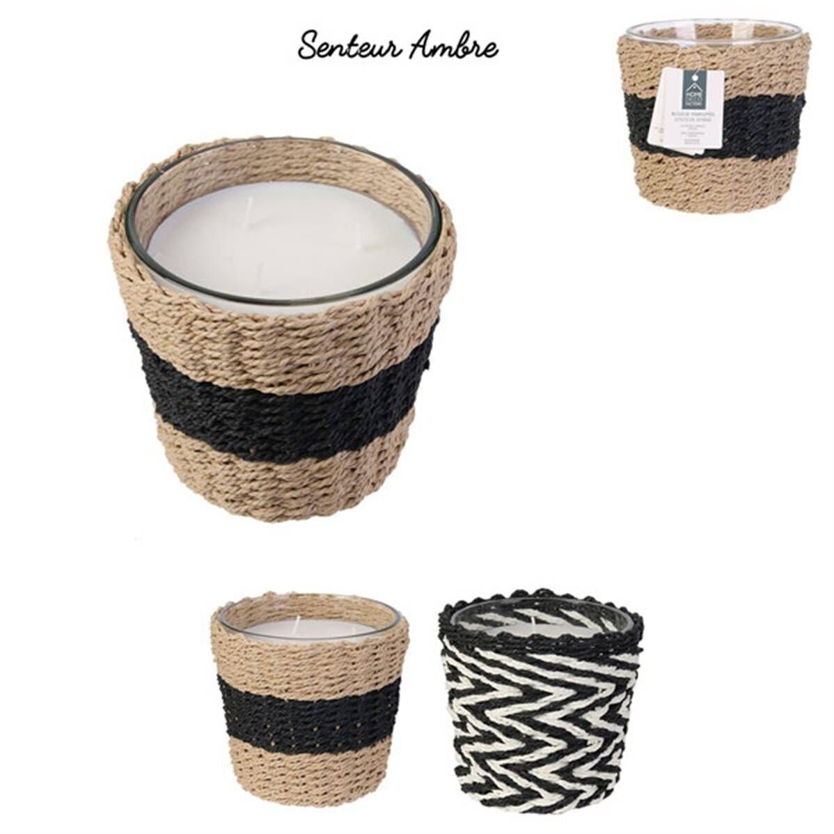 Treccia base in vetro per candela