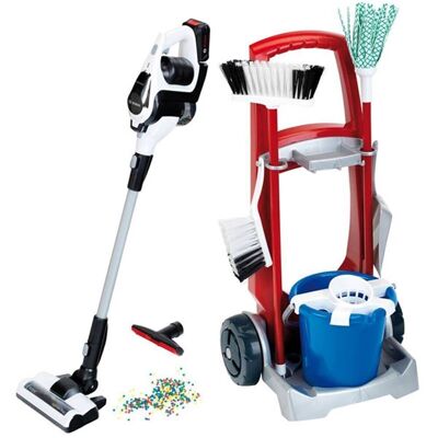 KLEIN - Chariot de Menage + Aspirateur Bosch Unlimited