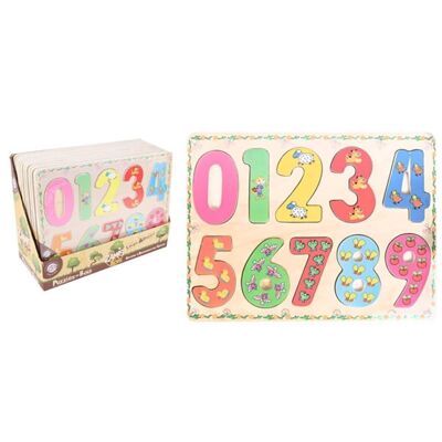 Wooden Puzzle Decorated Numbers