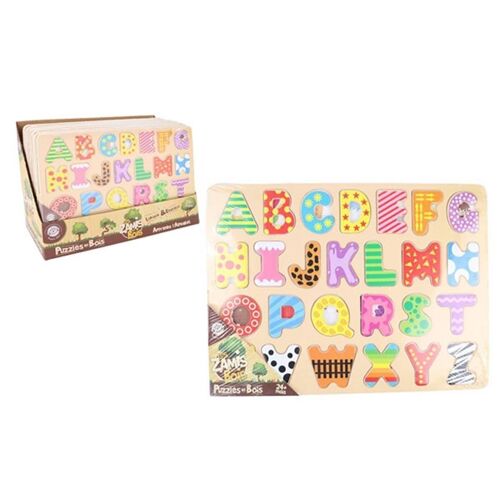 Puzzle Bois Alphabet Decore