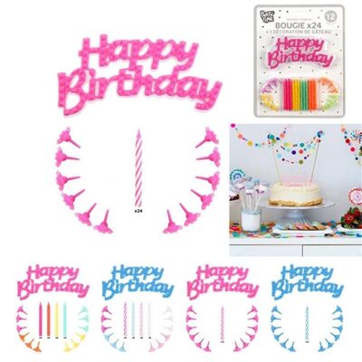 24 Birthday Candles + Bodreches + Decor