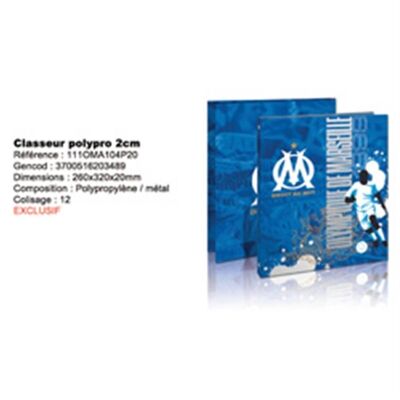 Classeur polypro 2cm 4 anneaux OM