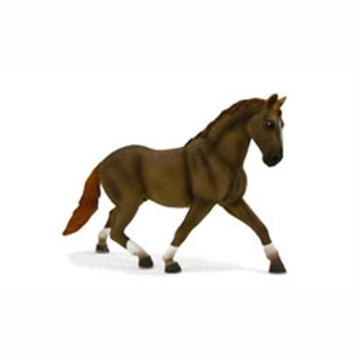 Brown Hanoverian Stallion Figurine Running