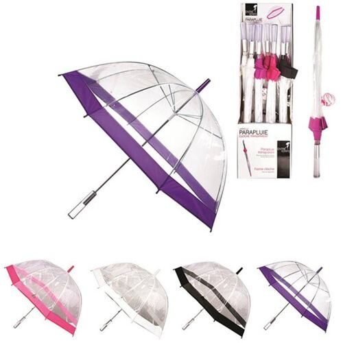 Parapluie Long Dome Transp 80cm