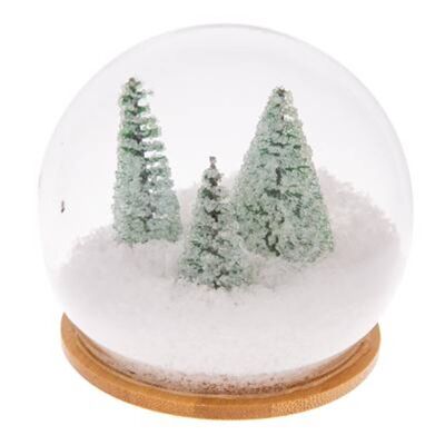 Boule 12 cm Sapin Neige