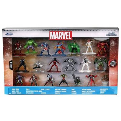 Scatola da 20 figurine Marvel in metallo