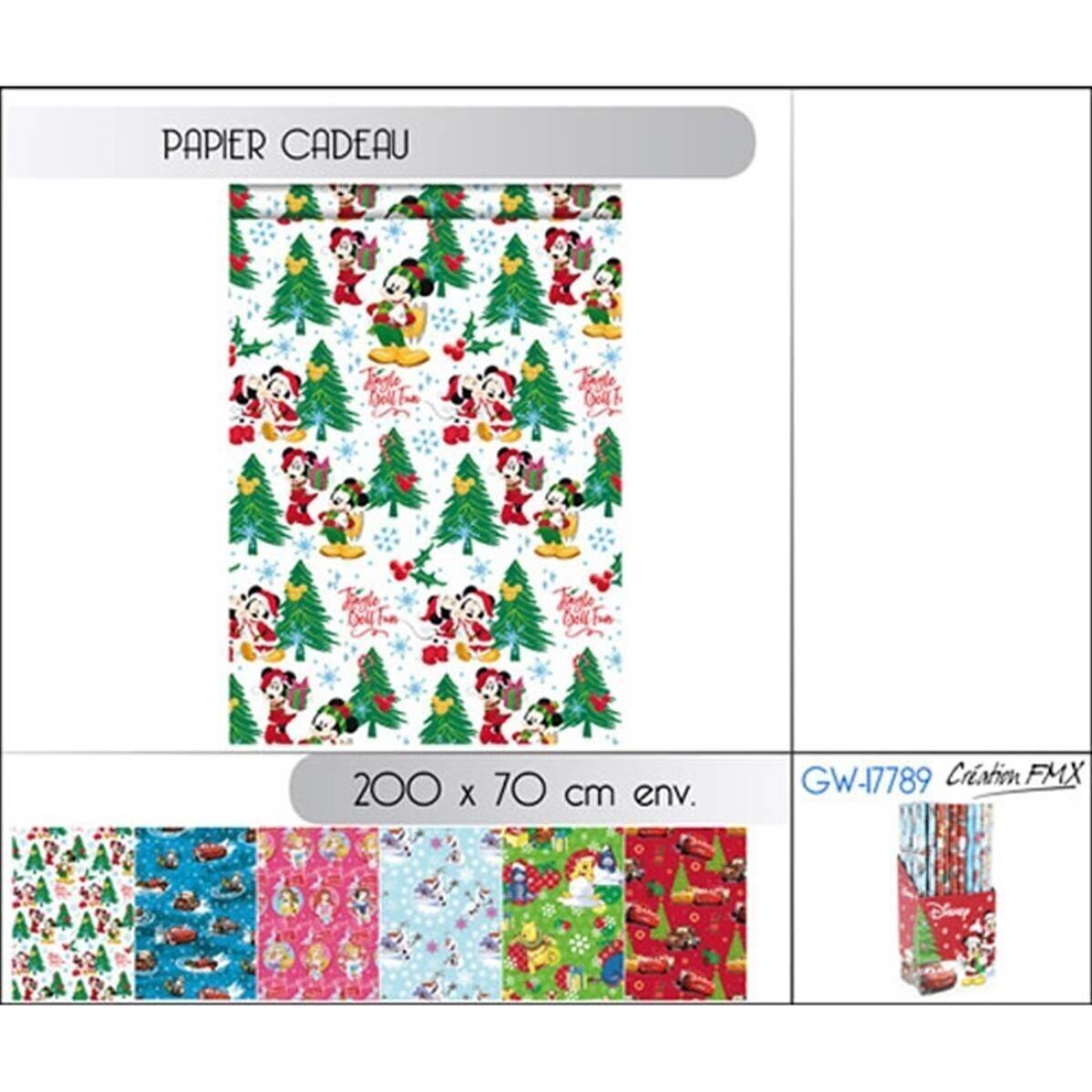 Papel de regalo navideño Disney 200x70cm