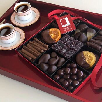 Sélection de fruits au chocolat belge dans un coffret cadeau neuf 2