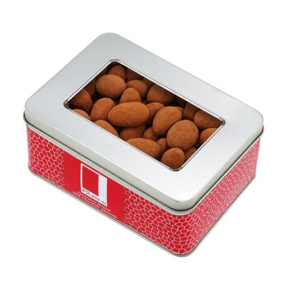Cinnamon Dusted Milk Chocolate Almonds Coated in a Gift Tin