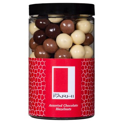 Nocciole Assortite Ricoperte di Cioccolato in Vasetto Regalo