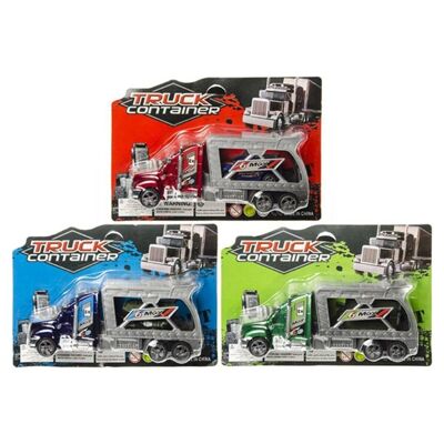 Blister Truck with Car 21.5 x 15 x 5 Cm