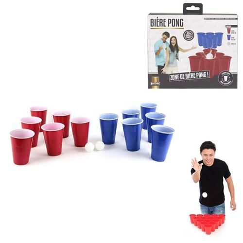 Jeu à Boire Bière Pong Verres Réutilisable