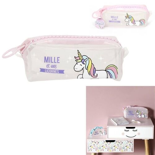 Trousse Transparente Licorne