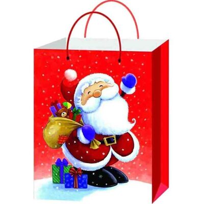 Sacchetto di carta 17 x 12,5 x 6 cm Regali di Babbo Natale