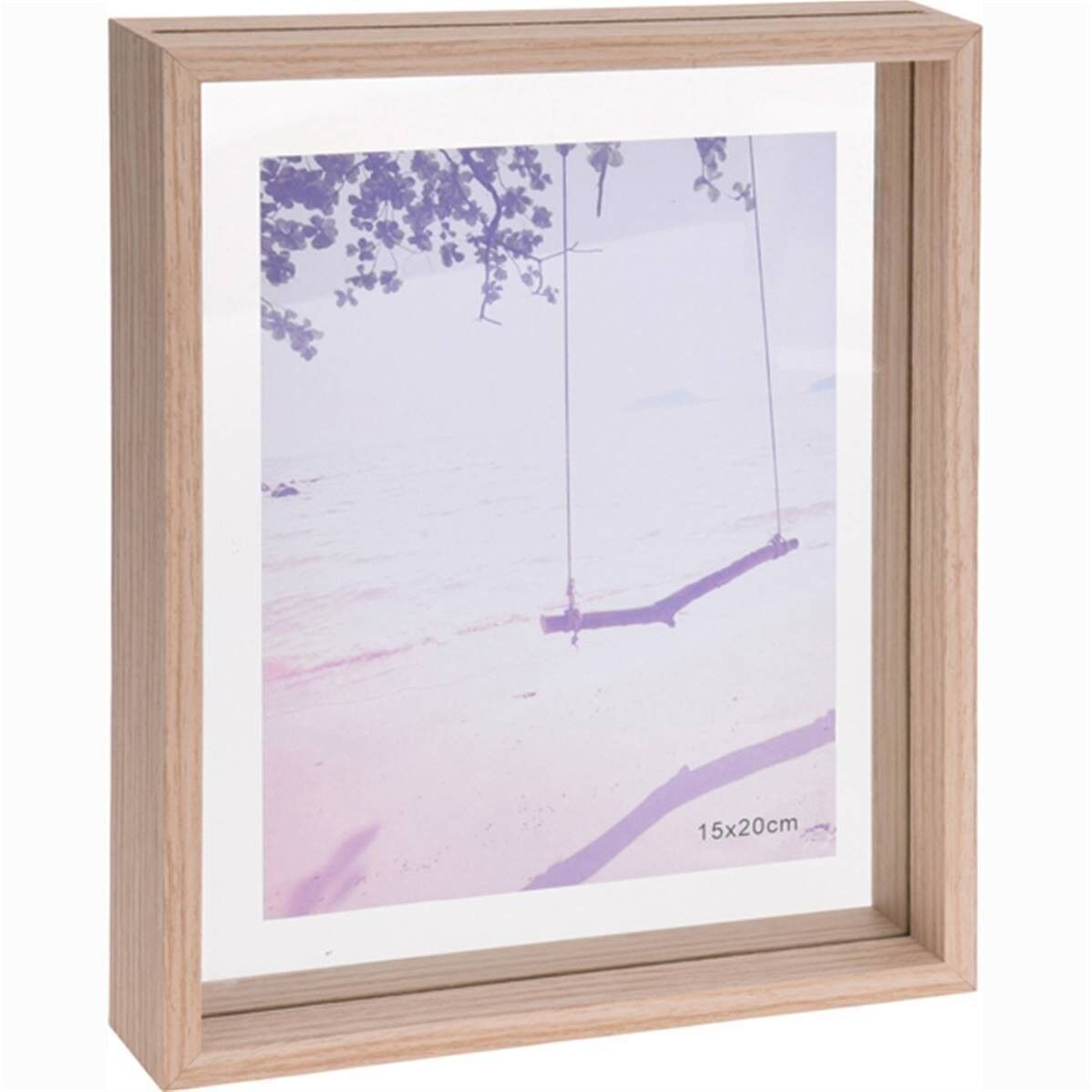 Portafoto in Legno Doppio Vetro 21 x 26,5 x 40 Cm