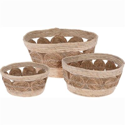 Lot of 3 Openwork Baskets 3 Sizes