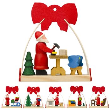 Noeud Père Noël comme décoration d'arbre -6 motifs différents- 2