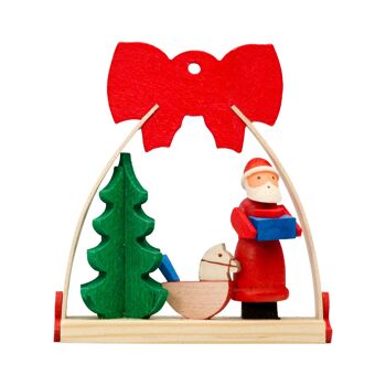 Noeud Père Noël comme décoration d'arbre -6 motifs différents- 7