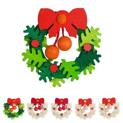 Advent wreath as tree decorations -3 different colors-