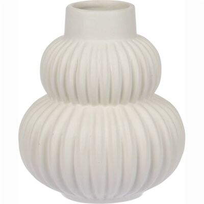 White Dolomite Vase 13 x 15 Cm