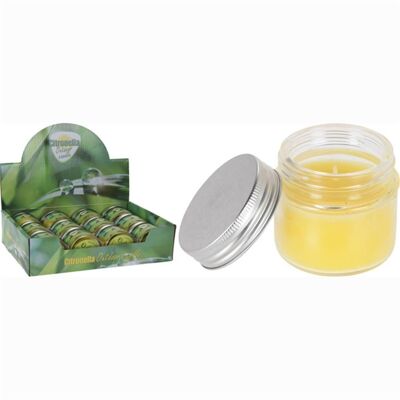 Lemongrass Candle in Glass with Metal Lid 6.2 x 6.3 Cm