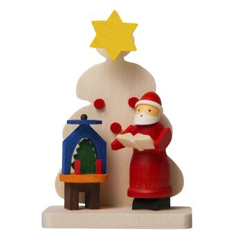 Arbre avec le Père Noël comme décoration d'arbre -6 motifs différents- 4