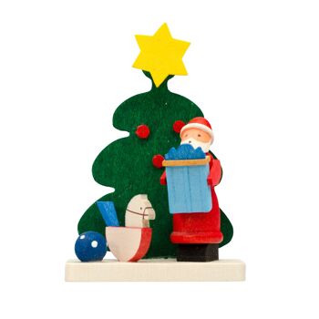 Arbre avec le Père Noël comme décoration d'arbre -6 motifs différents- 6