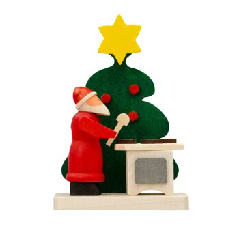 Arbre avec le Père Noël comme décoration d'arbre -6 motifs différents- 7