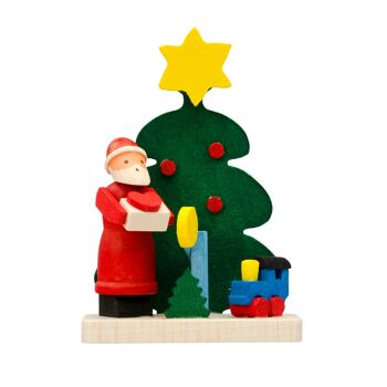 Arbre avec le Père Noël comme décoration d'arbre -6 motifs différents- 8