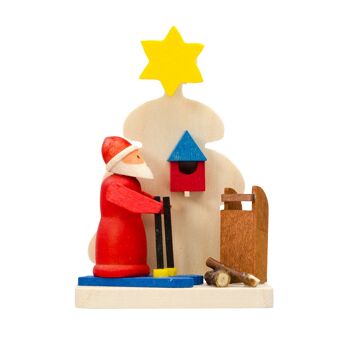 Arbre avec le Père Noël comme décoration d'arbre -6 motifs différents- 9