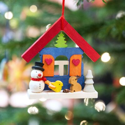 House with snowman as a tree decoration -3 different motifs-