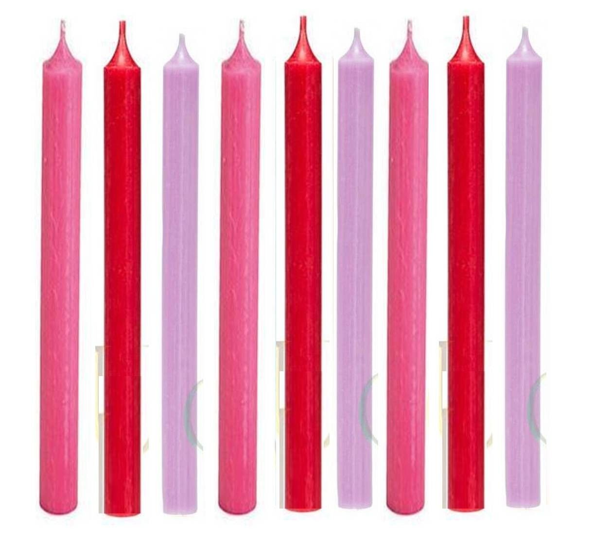 Candele da cena Cactula di alta qualità 2.1 set da 9 pezzi da 28 cm - Groocy - Rosa Rosso Lilla