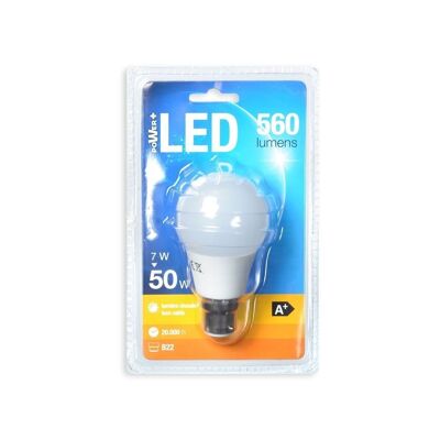 B22 7W 3000K LED bulb