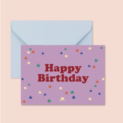 Birthday card - Happy birthday little stars