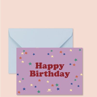 Birthday card - Happy birthday little stars