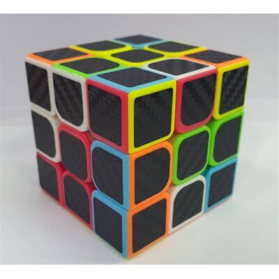 Cubo Mágico Negro Caja Rotación Lujo