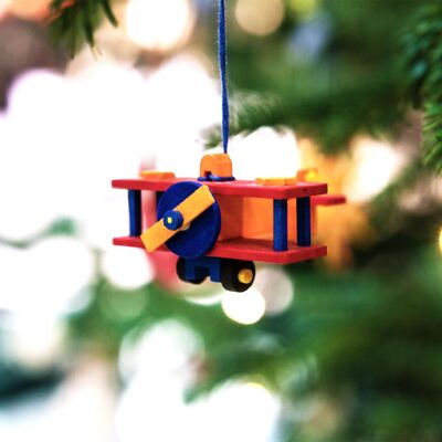 Aeroplano come decorazione dell'albero -3 diversi colori-