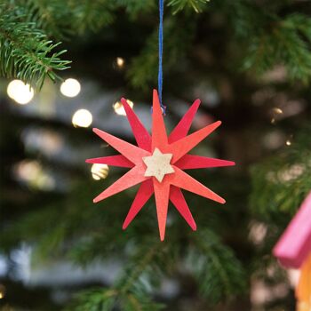 Étoiles de Noël comme décorations d'arbre -3 couleurs différentes- 3