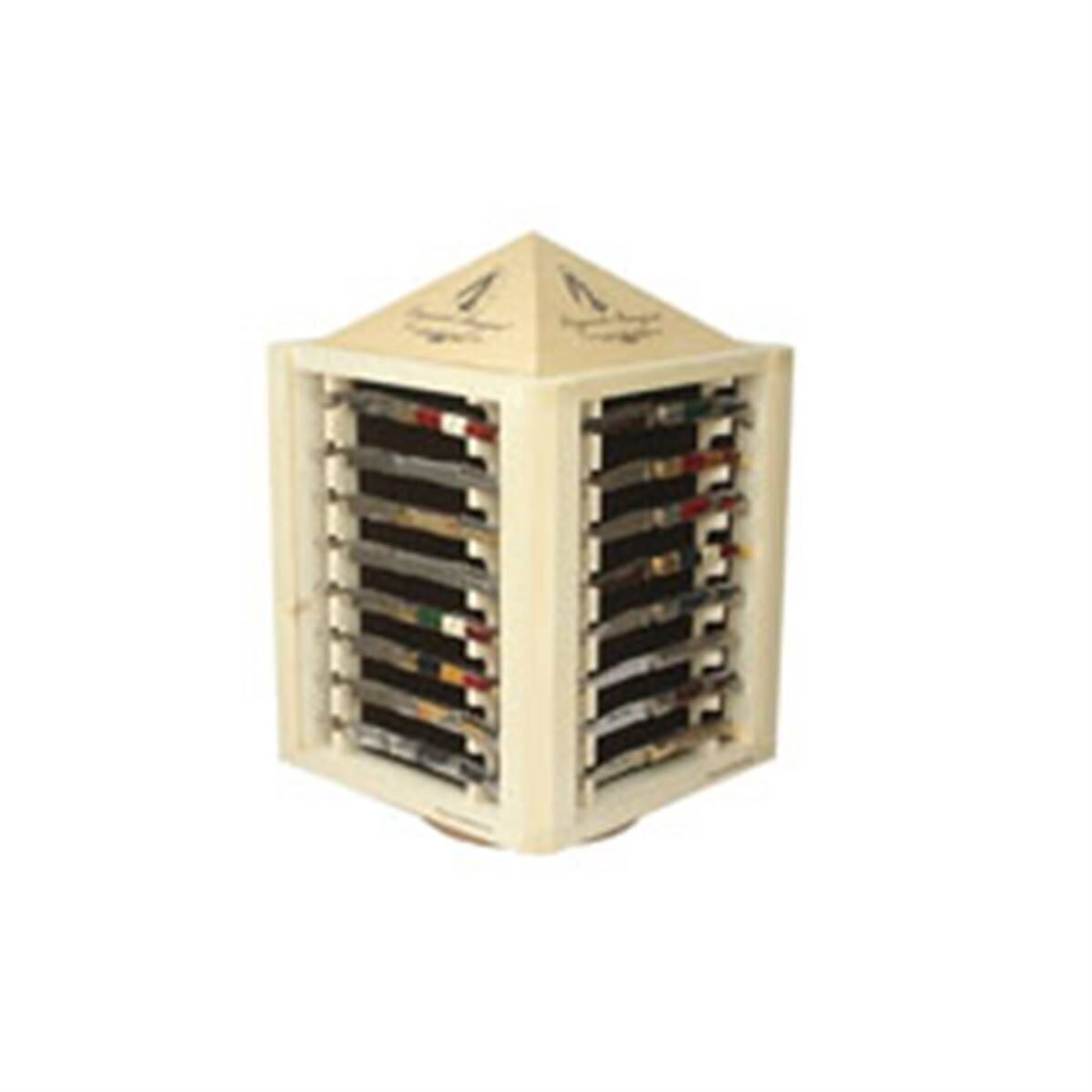 Vetrina Tornello in Legno 4 Lati per 32 Coltelli Laguiole