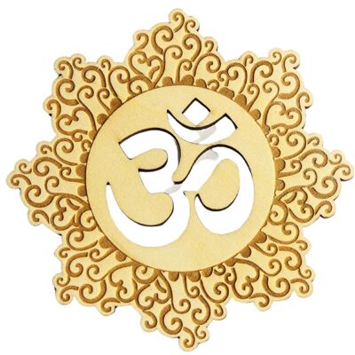 Wooden OM symbol engraved from 5 to 30cm depending on the model