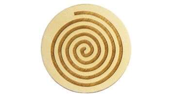Spirale celtique en bois gravée de 5 à 30cm selon modèles 1