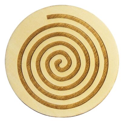 Spirale celtique en bois gravée de 5 à 30cm selon modèles