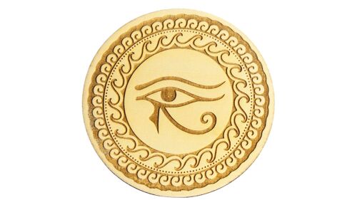 Oeil d'Horus en bois gravée de 5 à 30cm selon modèles