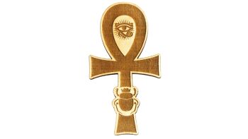 Scarabé avec croix de ankh et oeil en bois gravée de 5 à 30cm selon modèles 1