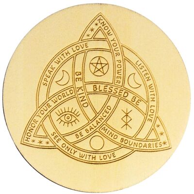 Keltisches Symbol aus Holz mit einer Gravur von 5 bis 30 cm, je nach Modell