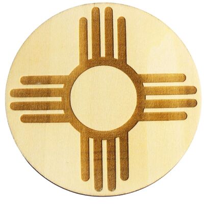 Native American wooden sun engraved from 5 to 30cm depending on the model