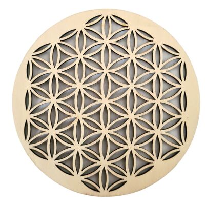 Flower of life holed in wood cut from 5 to 30cm depending on the model