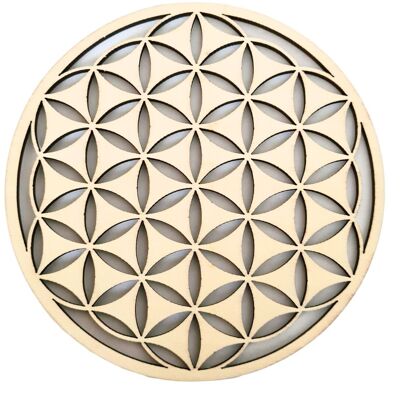 Reverse flower of life in wood cut from 5 to 30cm depending on the model