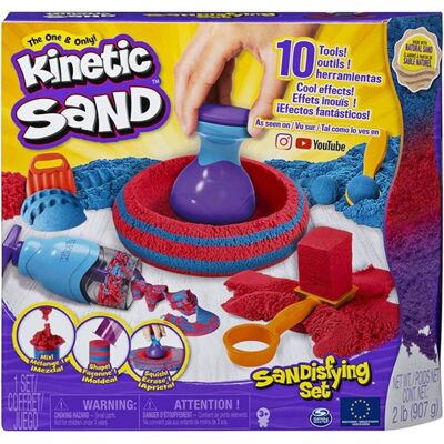SPIN MASTER - SANDISFYING BOX 907 G + 10 MOLDS Kinetic Sand